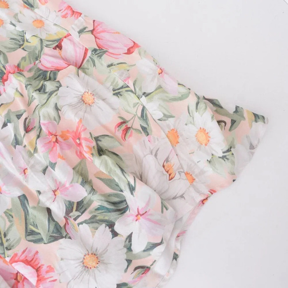 Maaji Pink And White Floral Spaghetti Strap  Flowy Maxi Dress M - Picture 7 of 13